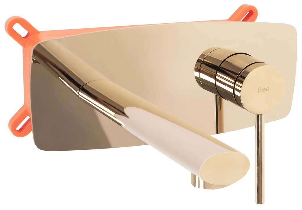 Inbouw wastafelkraan Rea Oval Gold + BOX