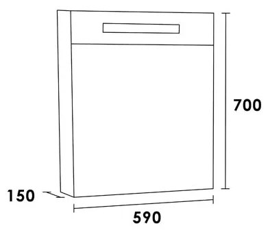 Sanituba Spiegelkast Double Face 60cm Linksdraaiend Licht eiken