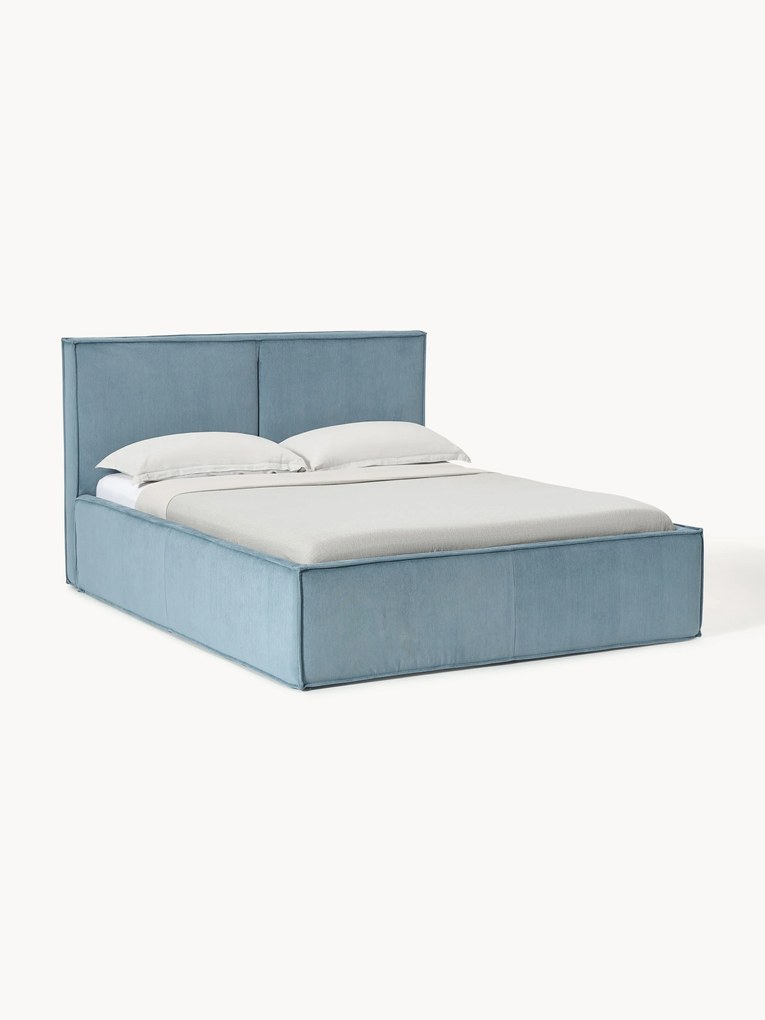 Corduroy gestoffeerd bed Dream met opbergruimte