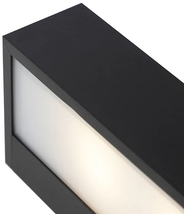 Design langwerpige wandlamp zwart 35 cm - Houx