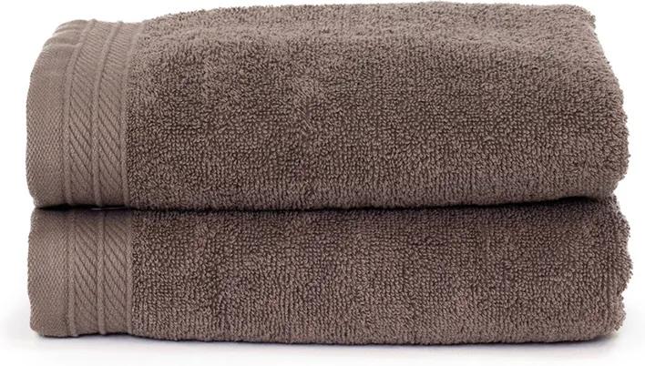 The One Towelling 2-PACK: Handdoek Organic - 50 x 100 cm - Taupe