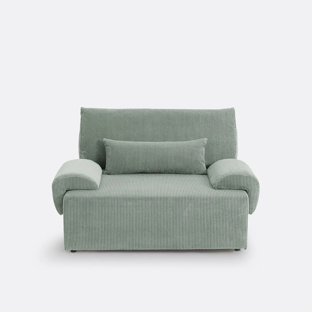 2-zits corduroy slaapbank met koffer, MAONA