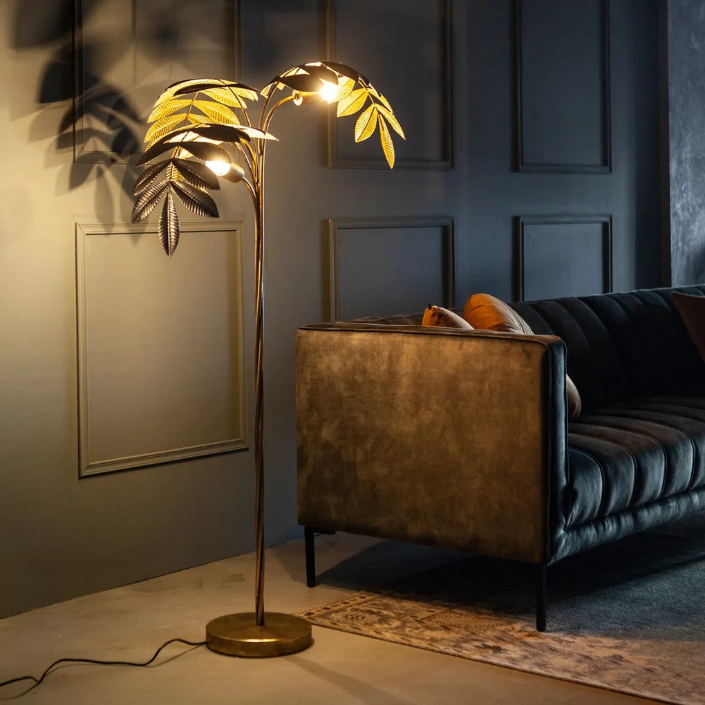 By-Boo Unbeleafable Palmboom Lamp Goud