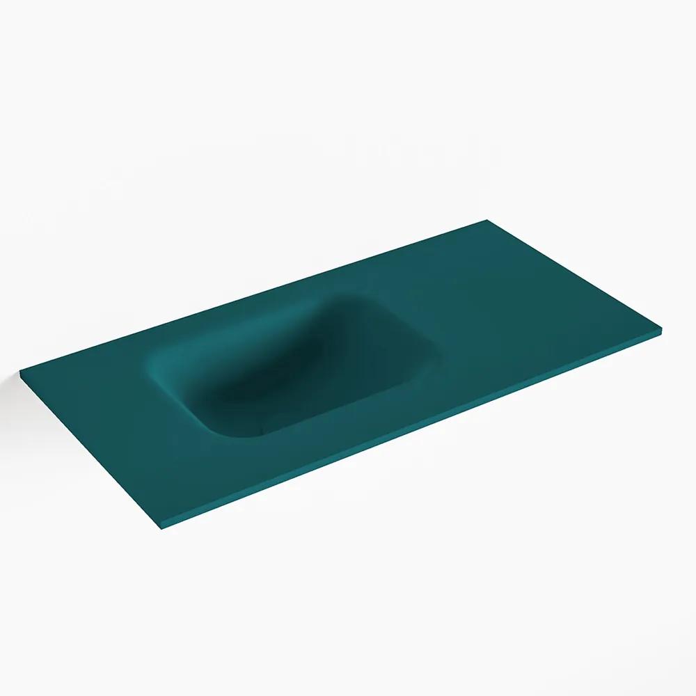 MONDIAZ LEX Smag solid surface inleg wastafel voor toiletmeubel 60cm. Positie wasbak links