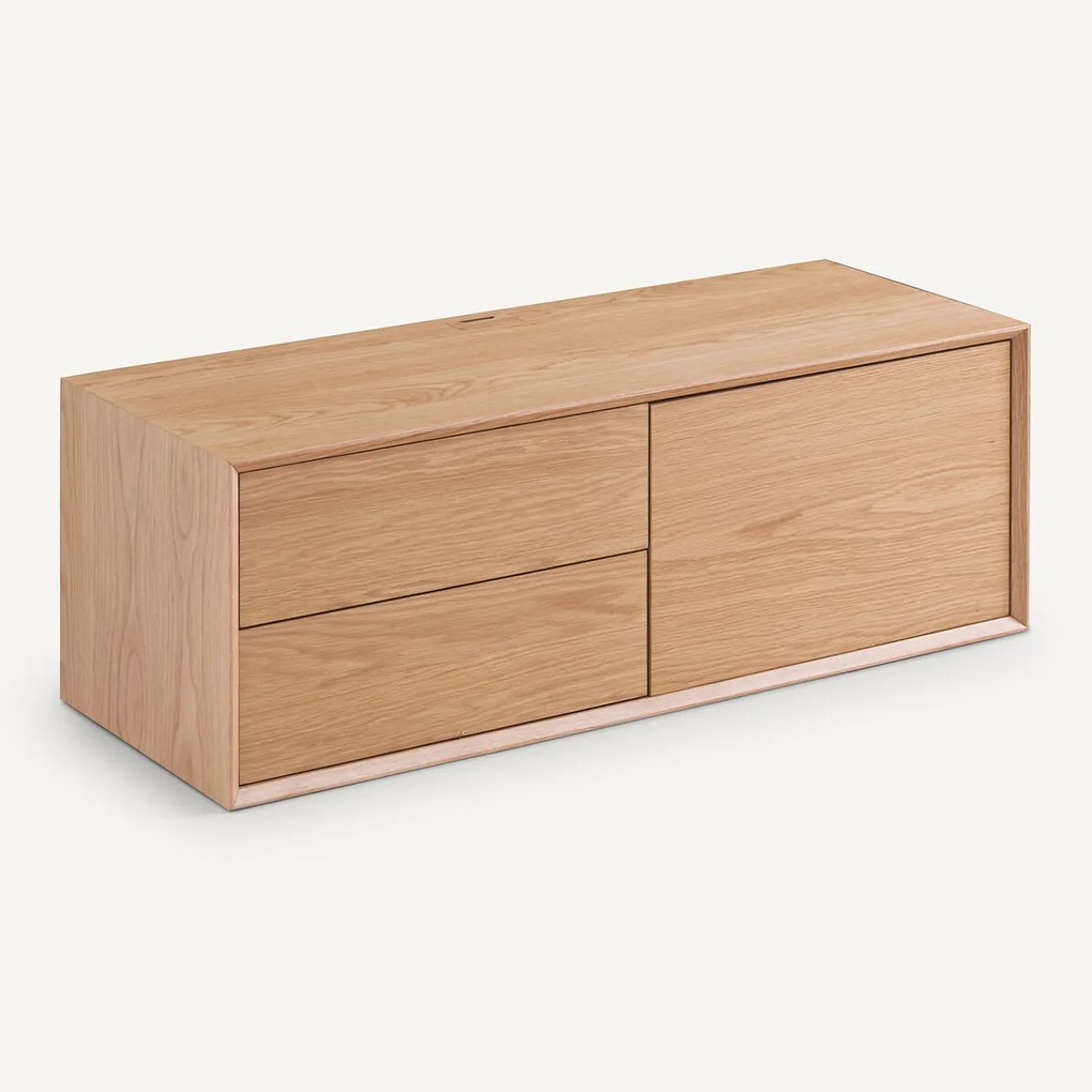 TV-meubel in eikenfineer B110 x D42 cm, Archivita XL