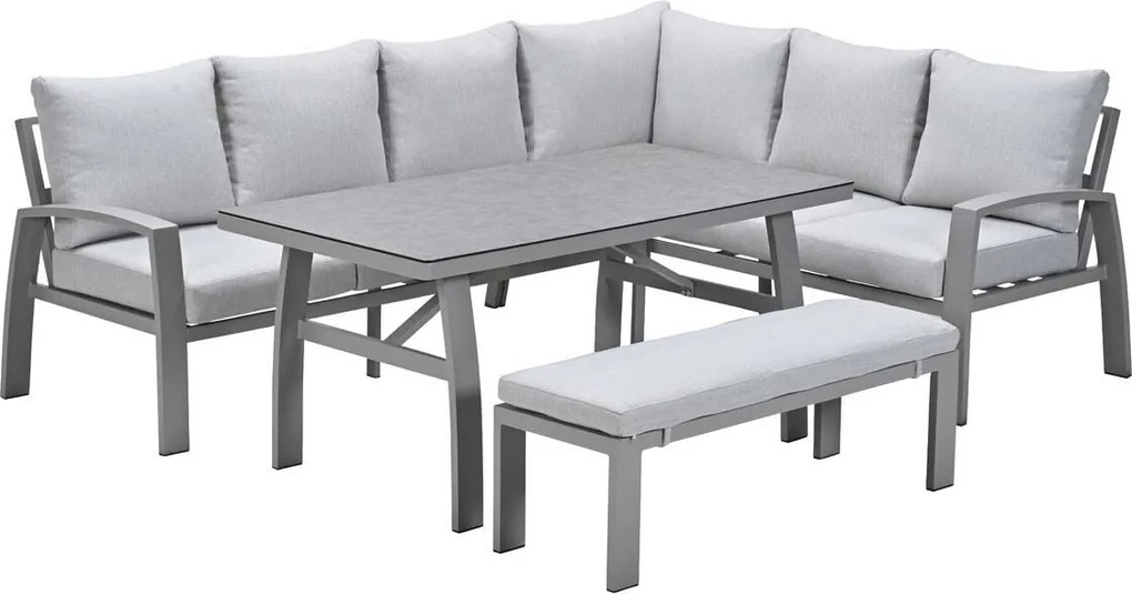Garden Impressions Cameron lounge dining set 4-delig rechts - valley sand