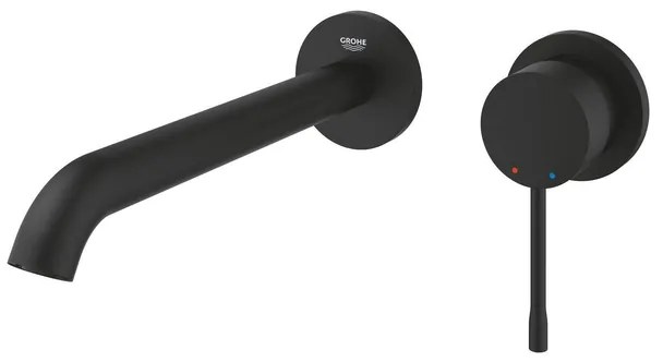 GROHE Essence Wastafelmengkraan - l-size - 2-gats - zonder inbouwdeel - phantom black 29193KF1