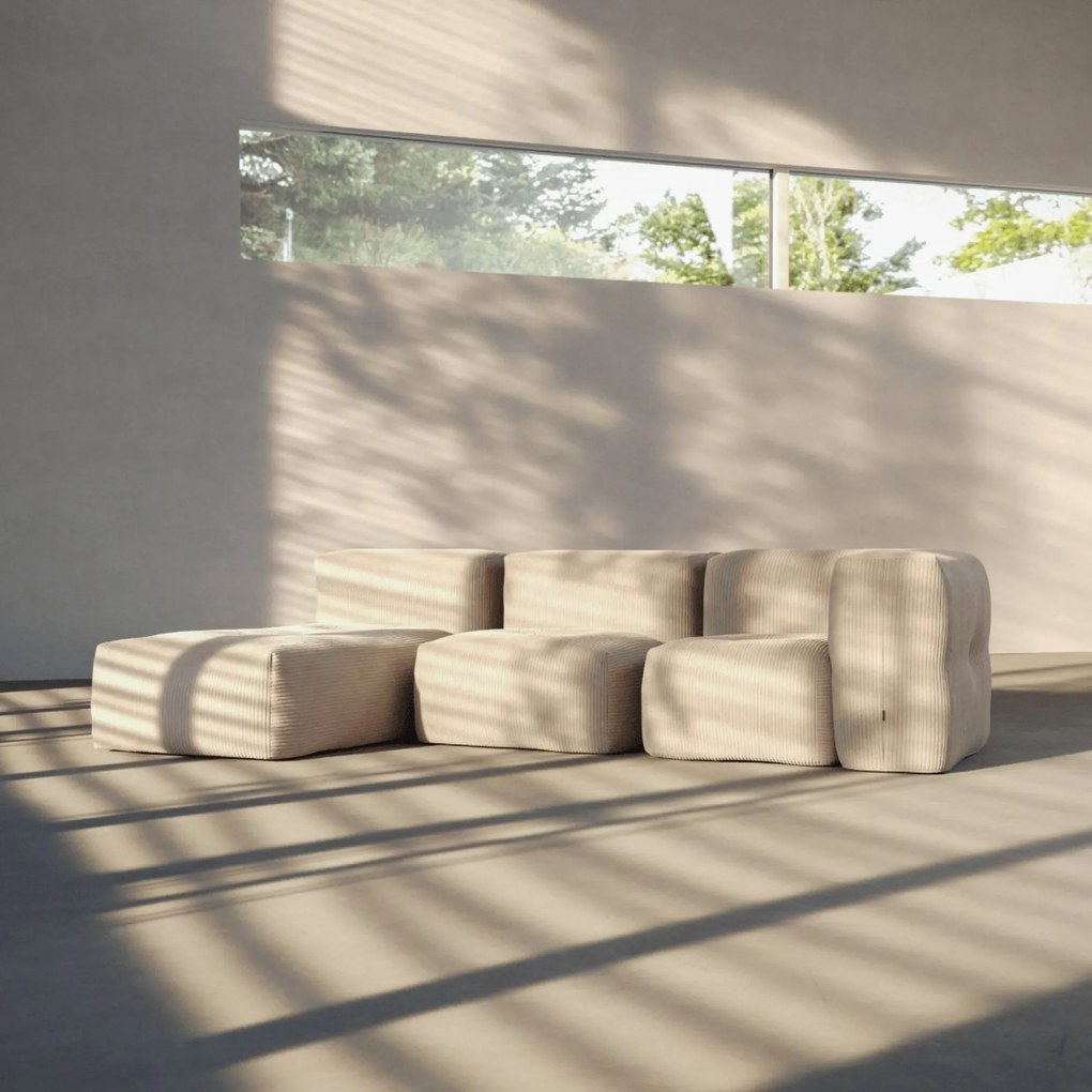 Soft Zitzak Indoor Lounger - Corduroy Beige