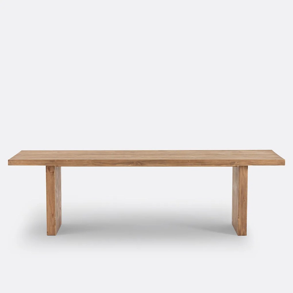 Rechthoekige eettafel, massieve den, 8 tot 10 personen, MALIO