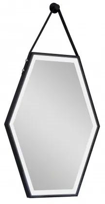 Badstuber Steel spiegel met LED verlichting 60x80cm mat zwart