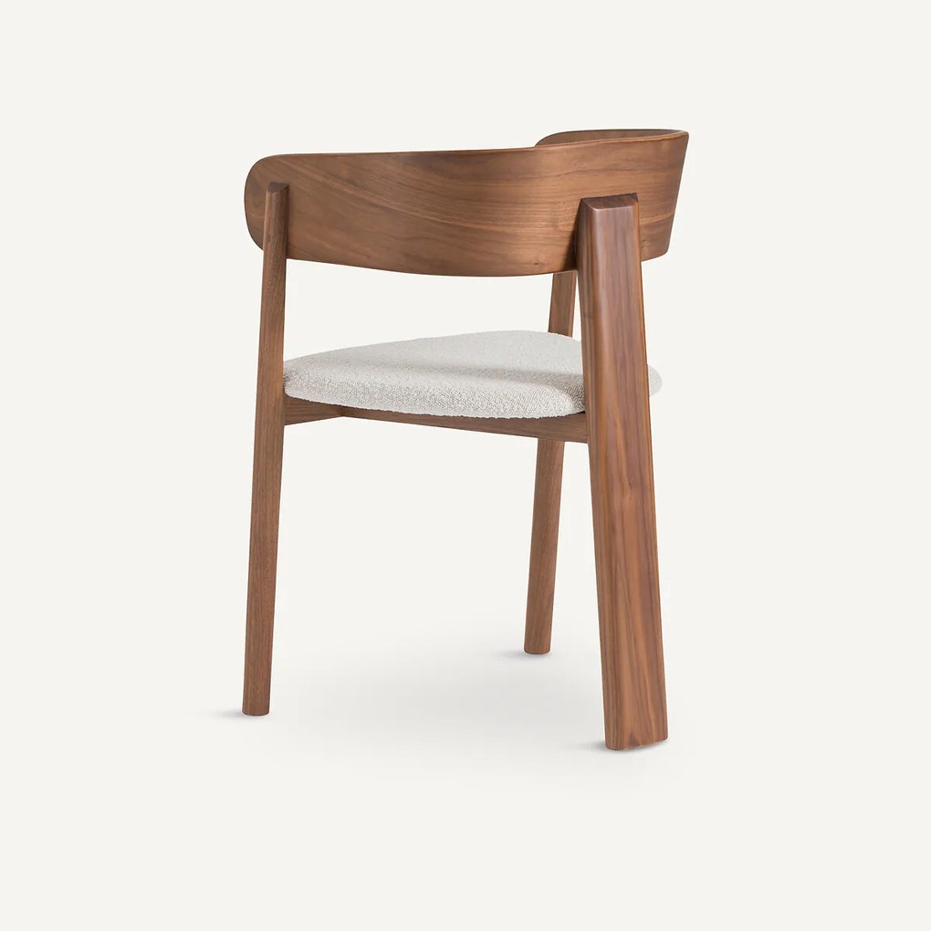 Tafelstoel van badstof, 3 poten, MARAIS, ontwerp Emmanuel Gallina