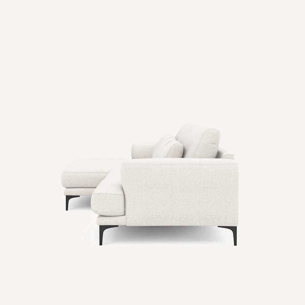 Hoekbank, links XL longchair, in Jasper-stof, MARSILE