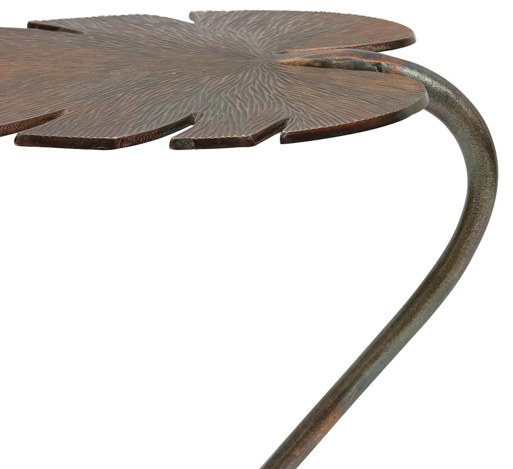 BePureHome Stylish Blad Bijzettafeltje Goud - 42 X 35cm.