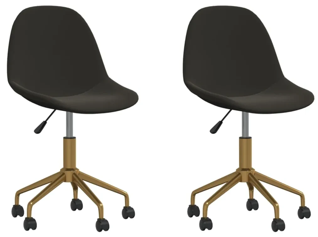 vidaXL Eetkamerstoelen draaibaar 2 st fluweel donkergrijs