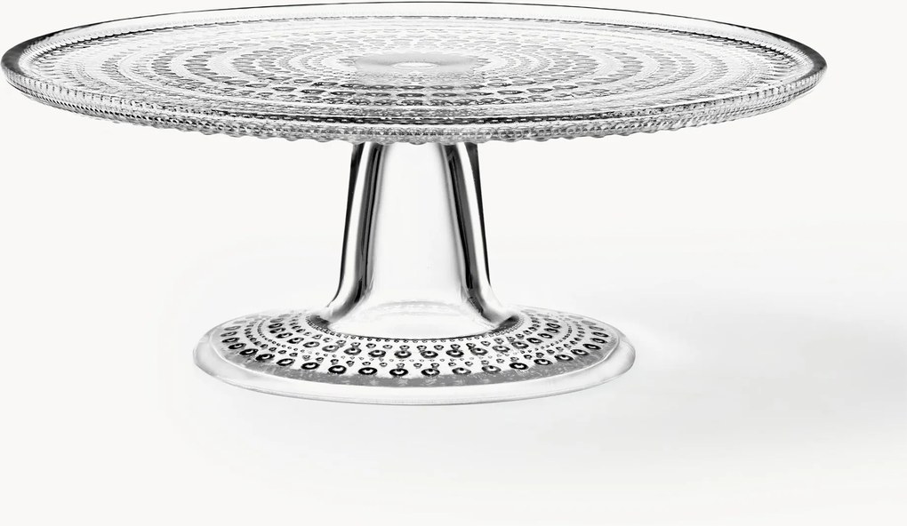 Glazen taartplateau Kastehelmi