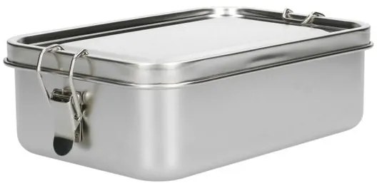Lunchbox met siliconen ring, RVS, 1400 ml