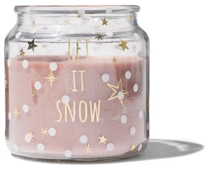 HEMA Kaars In Glas Ø9.5x10 Let It Snow