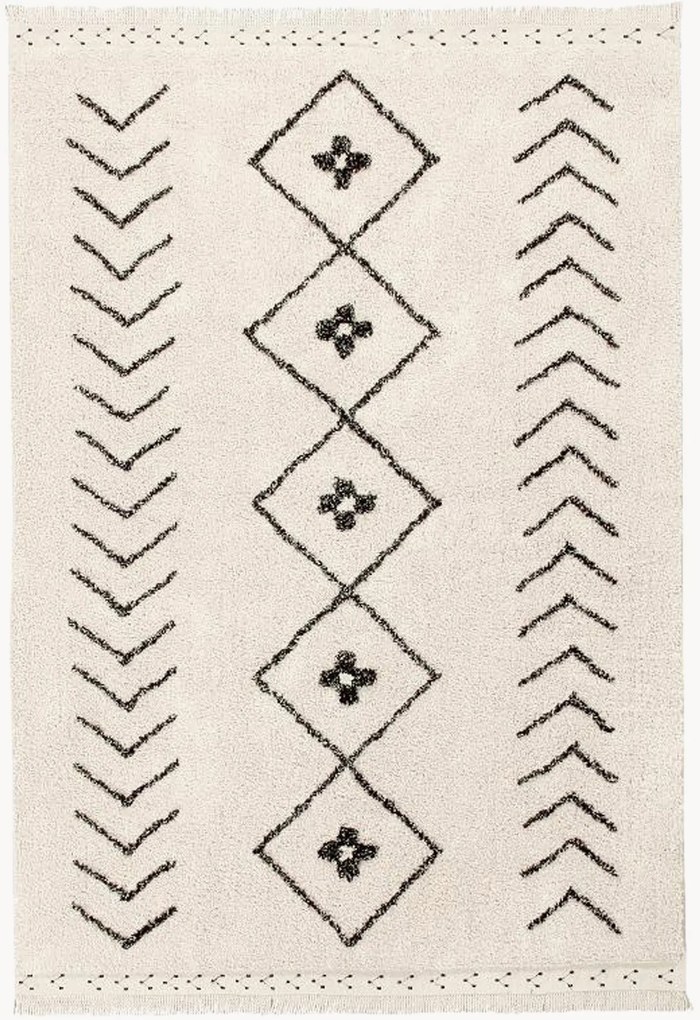 Wasbaar katoenen kindervloerkleed Bereber, handgemaakt