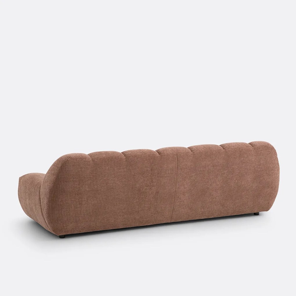 4-zitsbank van chenille fluweel met reliëf, Nuria