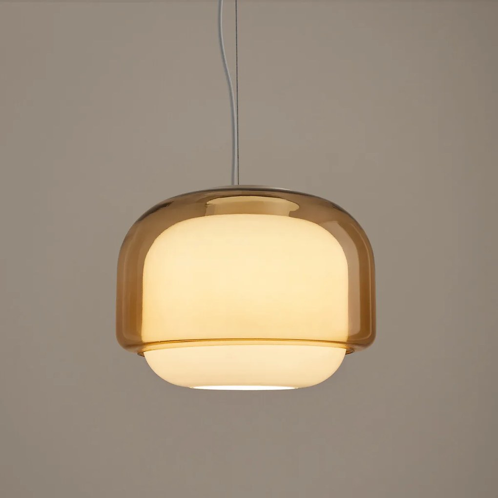 Hanglamp van gekleurd glas Ø30,5 cm, KINOKO