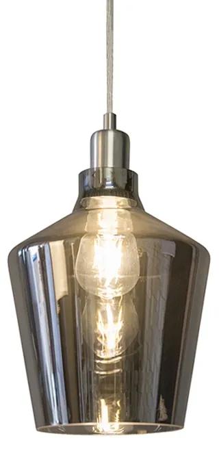 Art Deco hanglamp rookglas - Penta Design, Art Deco, Industriele / Industrie / Industrial E27 rond Binnenverlichting Lamp