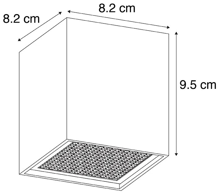 Design opbouwspot zwart GU10 50mm - Qubo Honey