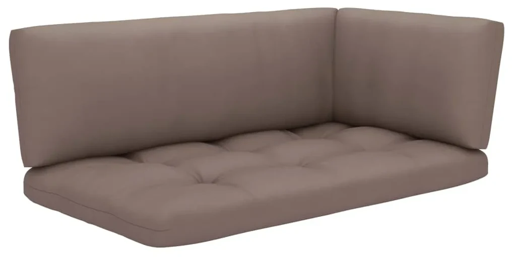 vidaXL 6-delige Loungeset pallet met kussens grijs geïmpregneerd hout