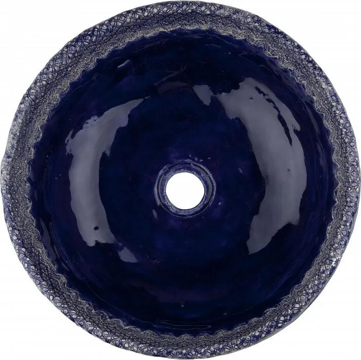 Elektra | Blauwe design wastafel | 39 x 39 x 15,5 cm