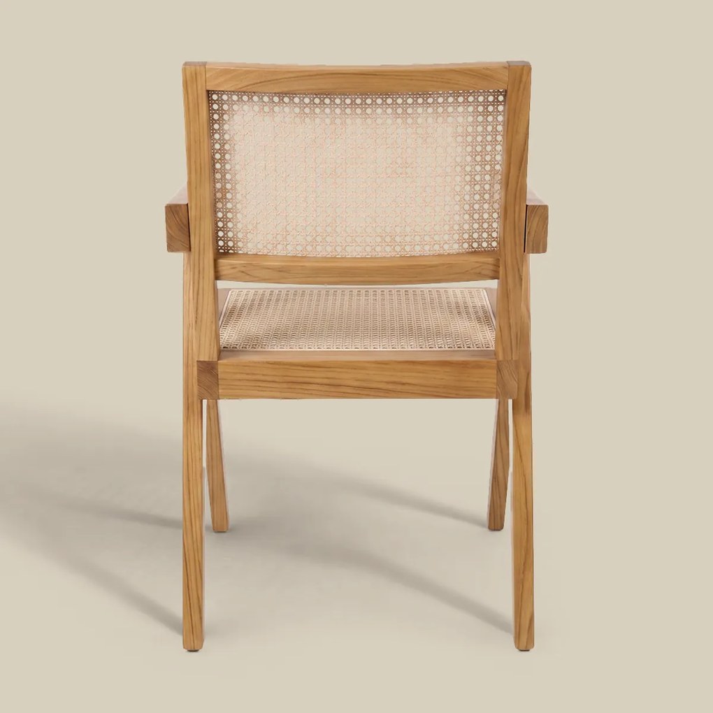 Rotan Stoel Met Armleuningen Naturel