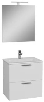 Vitra Mia badmeubelset 80cm inclusief wastafel en spiegel wit