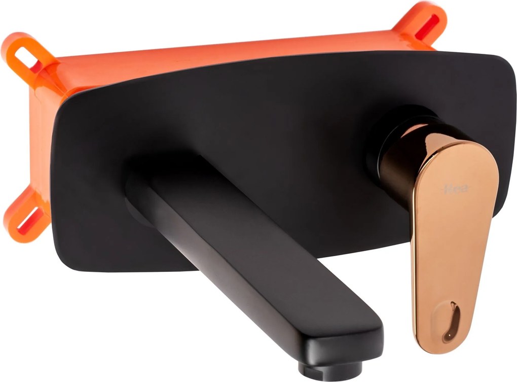 Inbouw wastafelkraan Rea MILD BLACK/ROSE GOLD + BOX