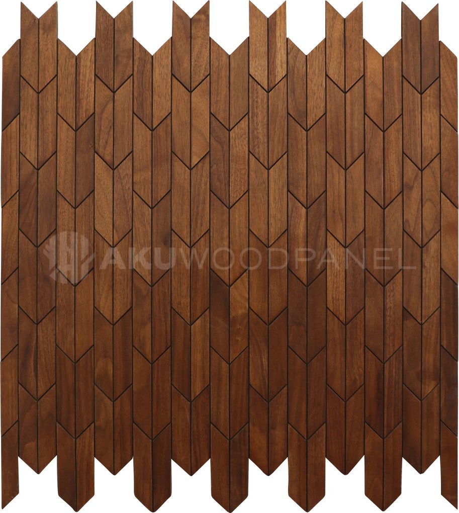 Decoratief Houten Wandpaneel | Crimson Smoked Brown | 60×60 cm | Amerikaans Notenhout