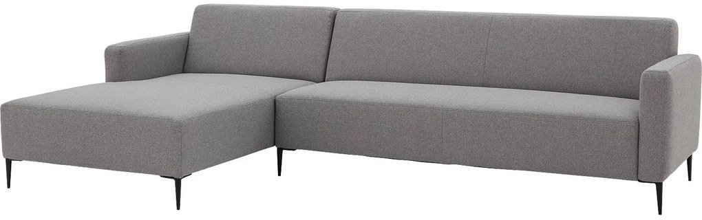 Goossens Key West grijs, stof, 3-zits, modern design