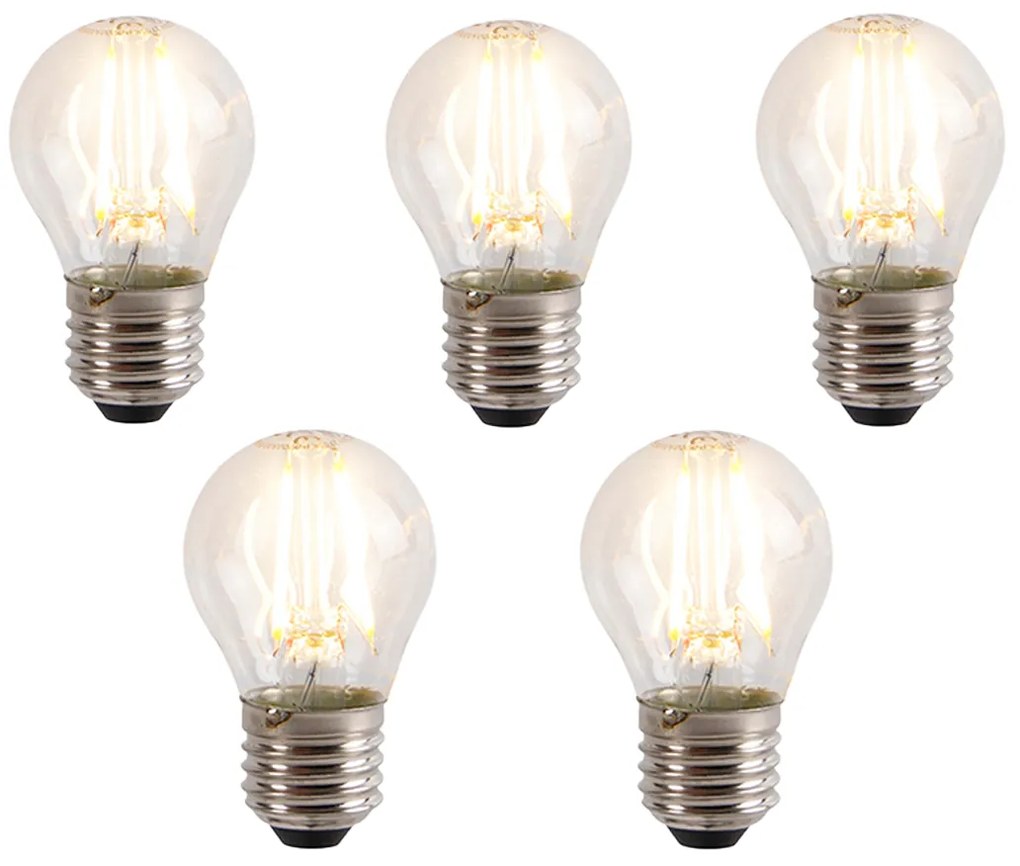 Set van 5 E27 3-staps dimbare LED lampen P45 5W 700 lm 2700K