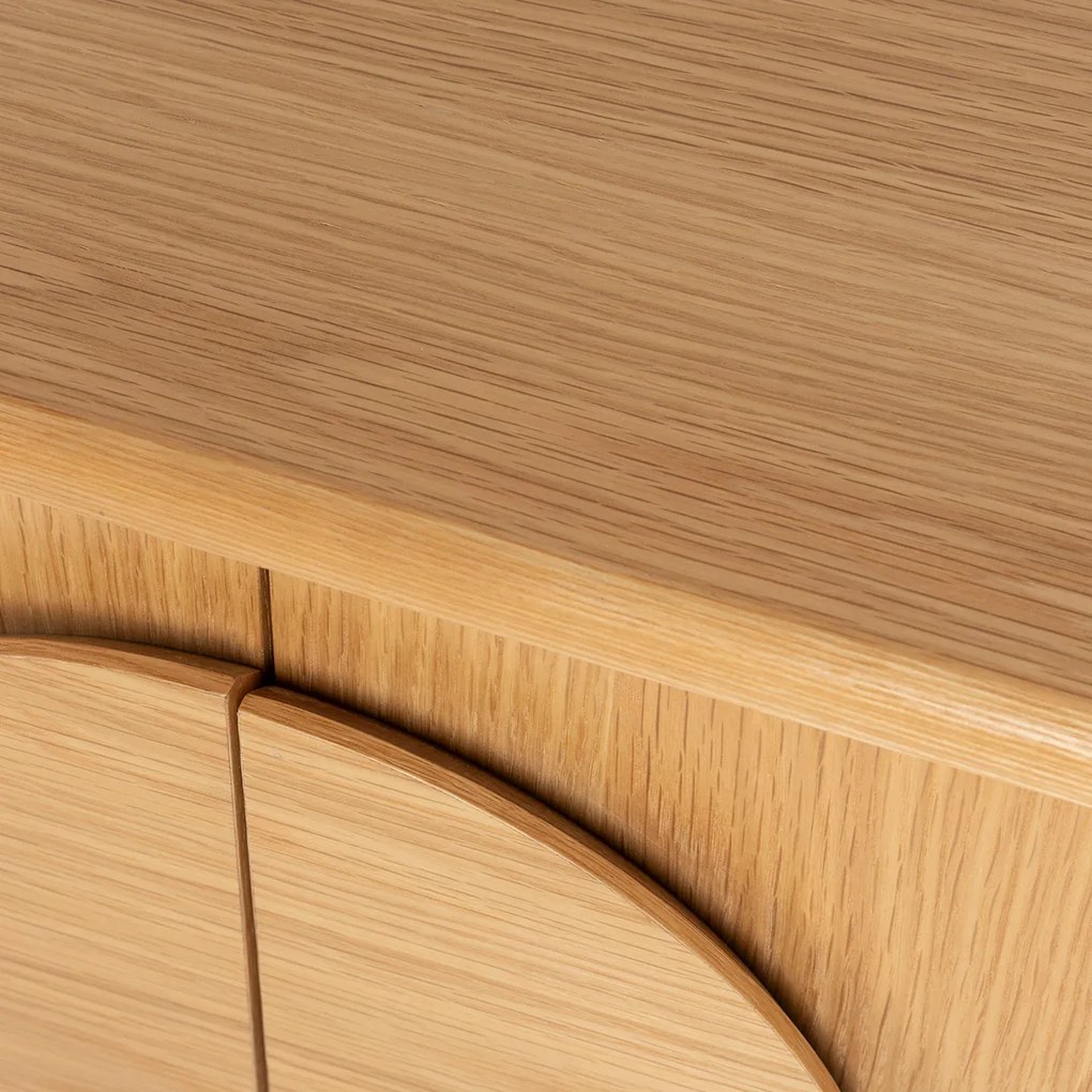 Zuiver Groove Design Dressoir Eiken 2 Deurs  82 Cm - 82x40x58cm.