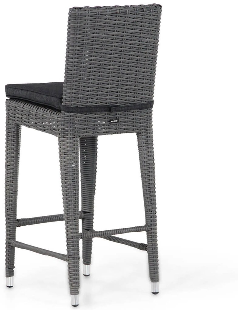 Garden Collections York Barchair Off Black Wicker Zwart