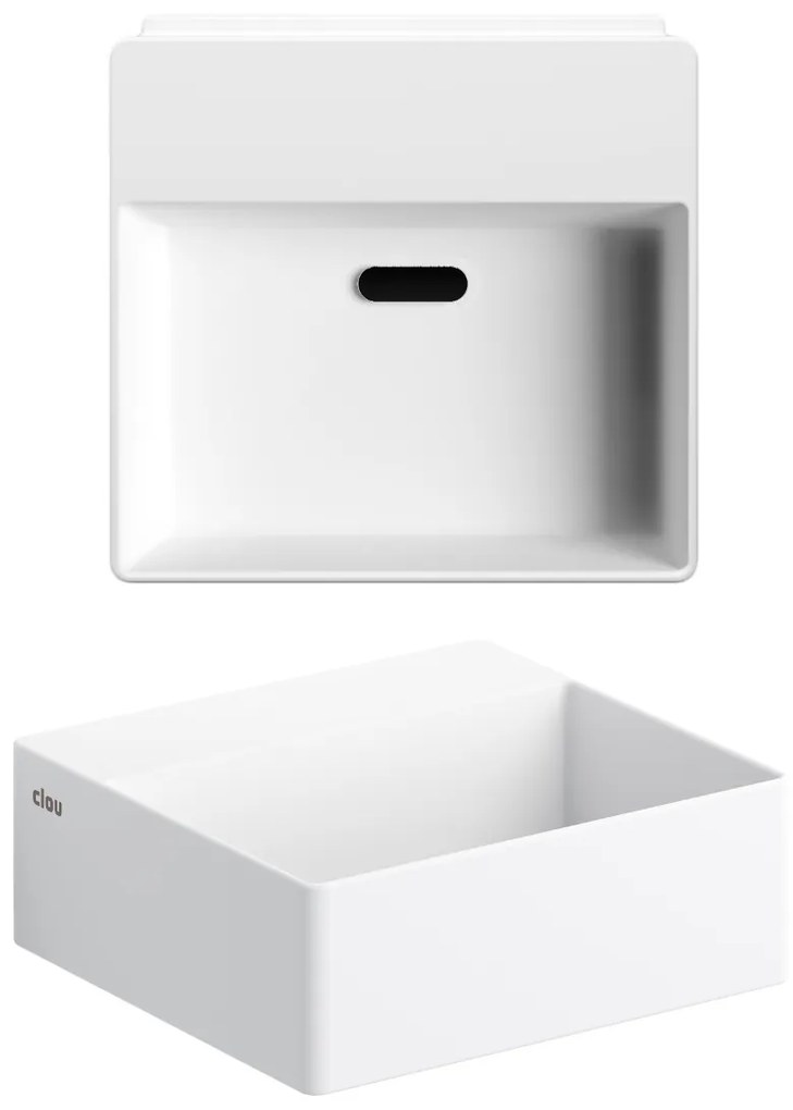 Clou New Flush 1 fontein solid surface 28cm wit mat