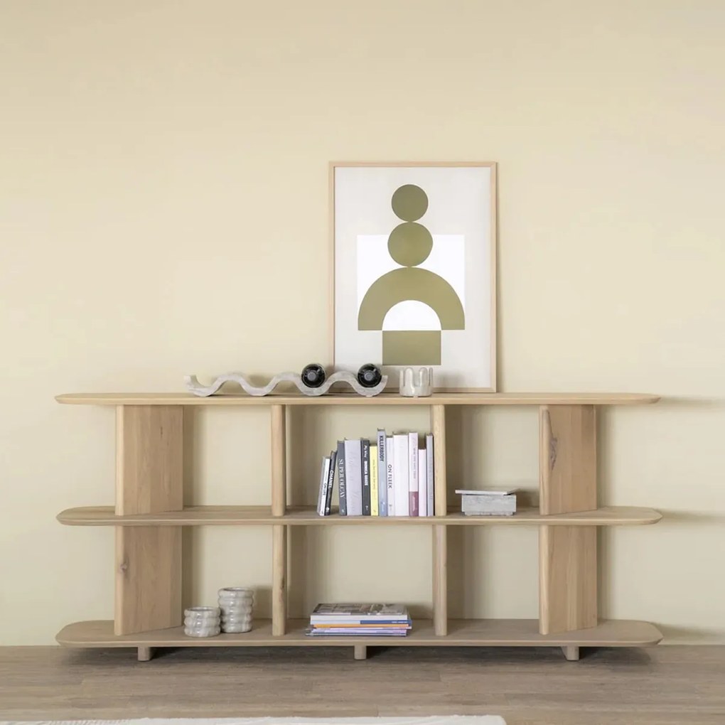 Open Dressoir Eikenhout Naturel - 180 X 40cm.
