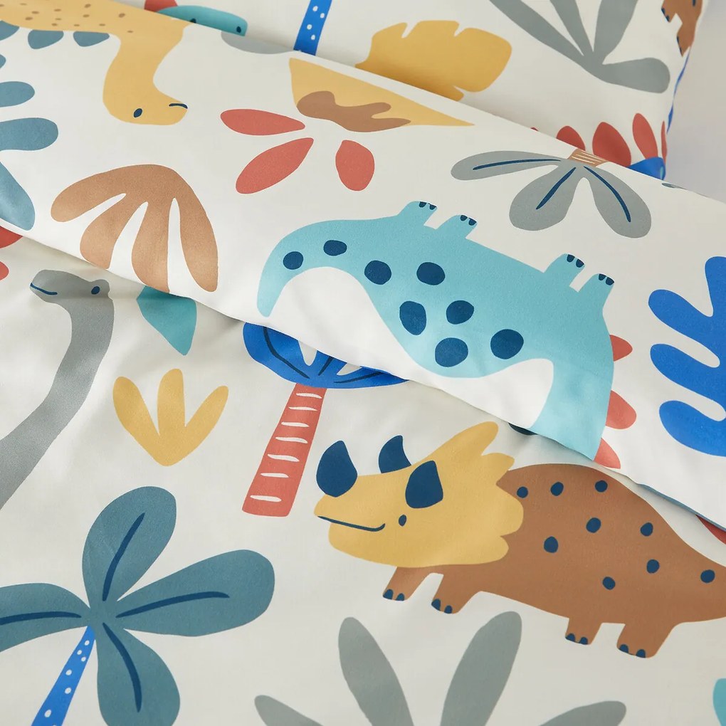 Bedset in recycled microvezel, vierkante kussensloop