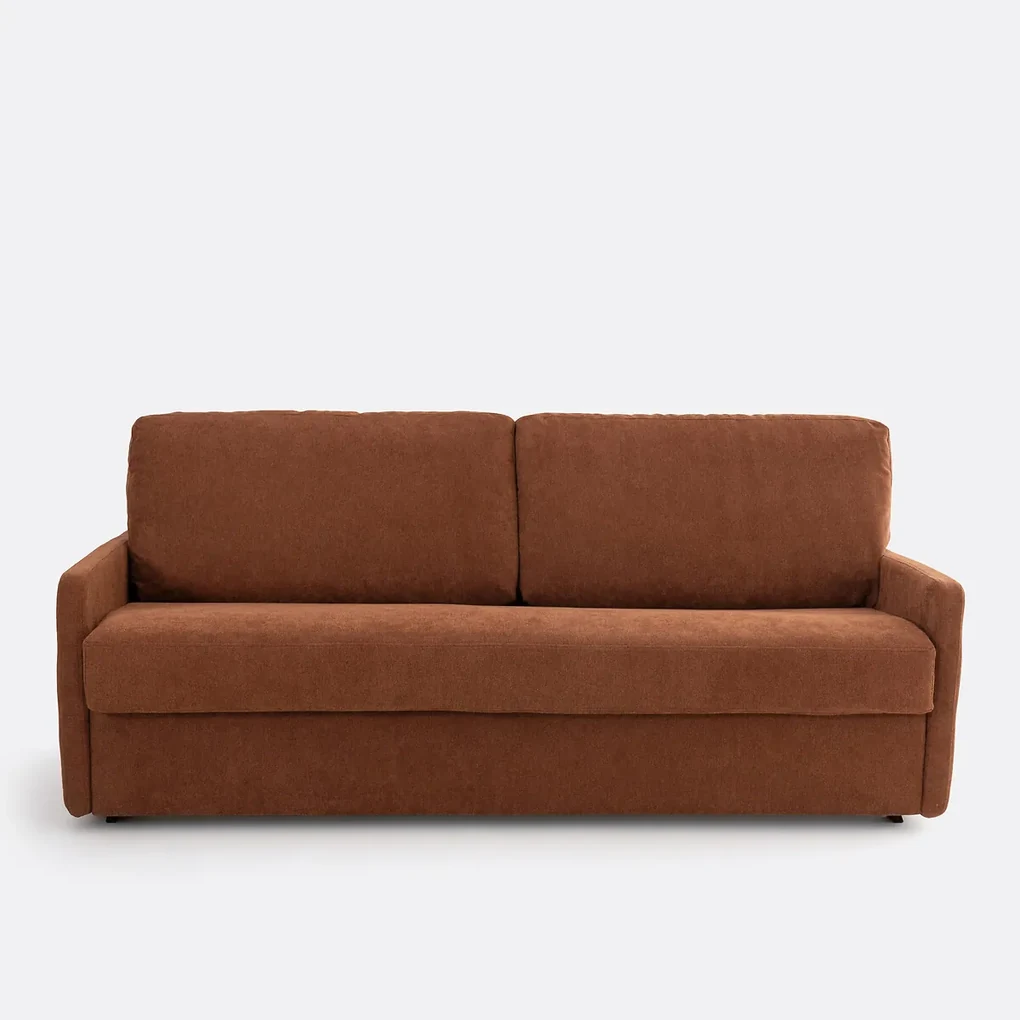 Bank-bed, getextureerde stof, mousse Marta