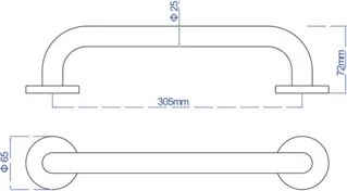 Plieger Vigo badgreep 30cm chroom