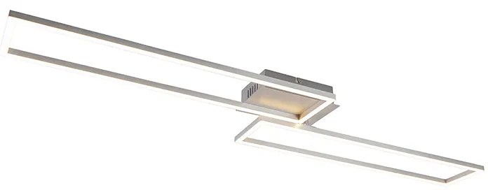 Plafondlamp langwerpig staal 3-staps dimbaar - Plazas Novo