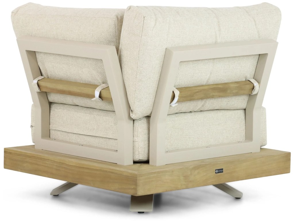 Hoek loungeset 6 personen Teak Taupe Santika Furniture Santika