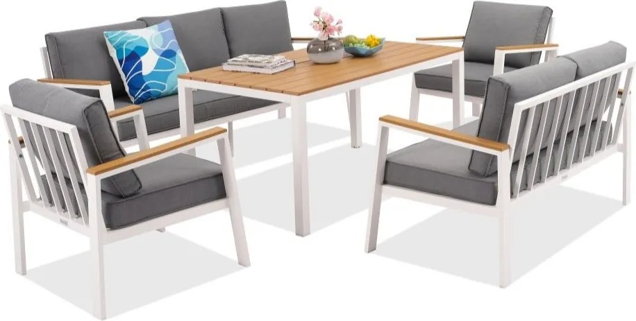 Zakintos Apetito 7 aluminium set wit Garden Point