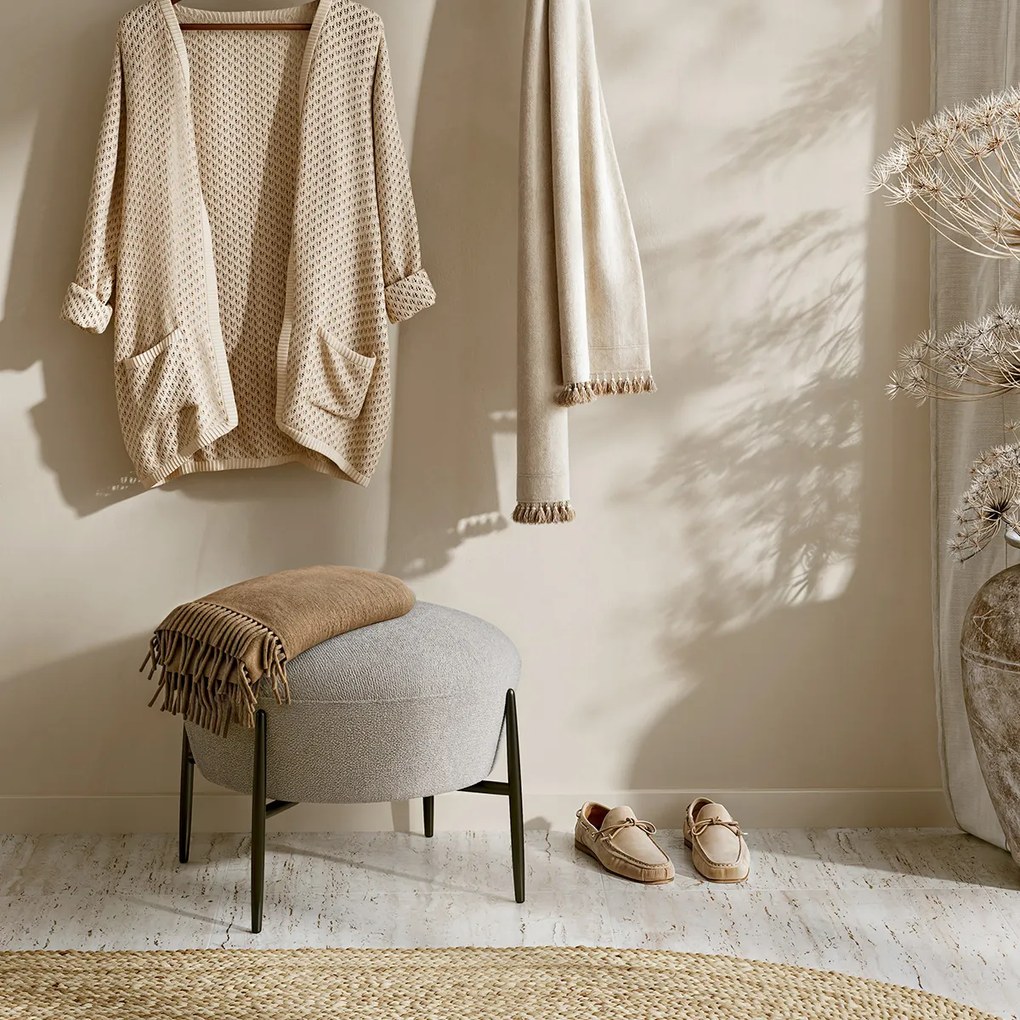 Dan-Form Orbit Ronde Poef Boucle Cashmere