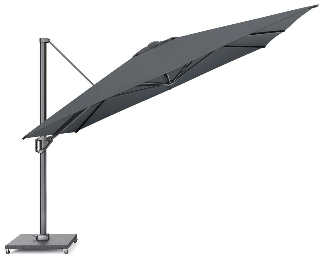 Platinum Challenger zweefparasol 3.5x3.5m T1 premium  (excl. voet) faded black