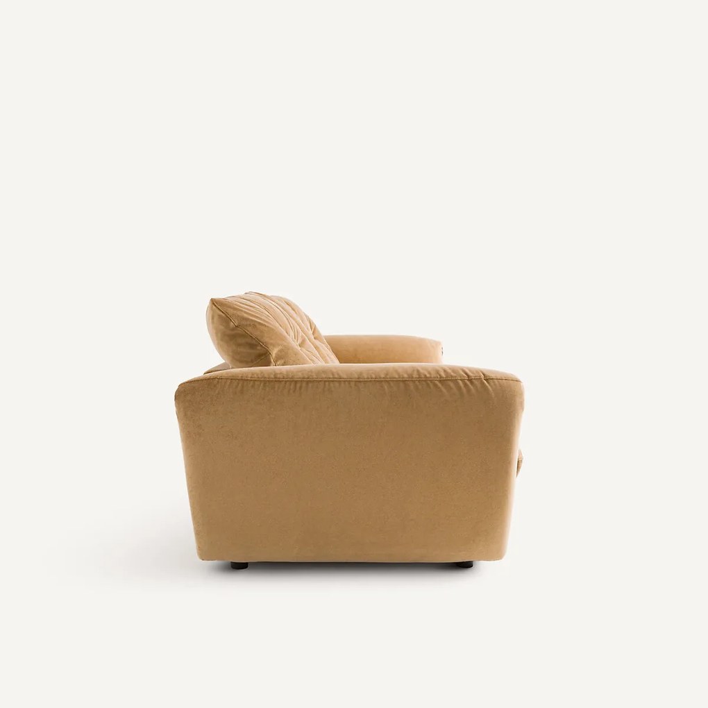 3-zits slaapbank in linnen fluweel, EDGAR