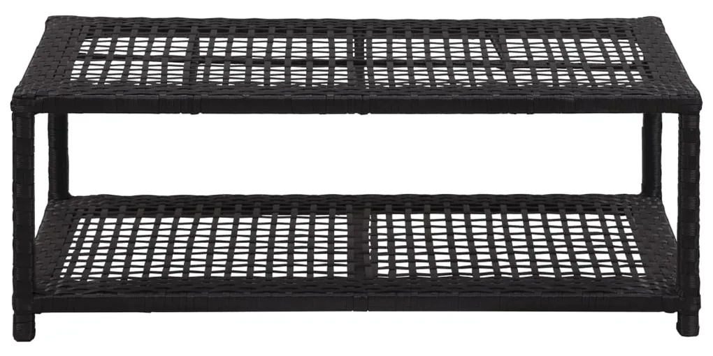 vidaXL Schoenenbank 80x40x30 cm poly rattan zwart