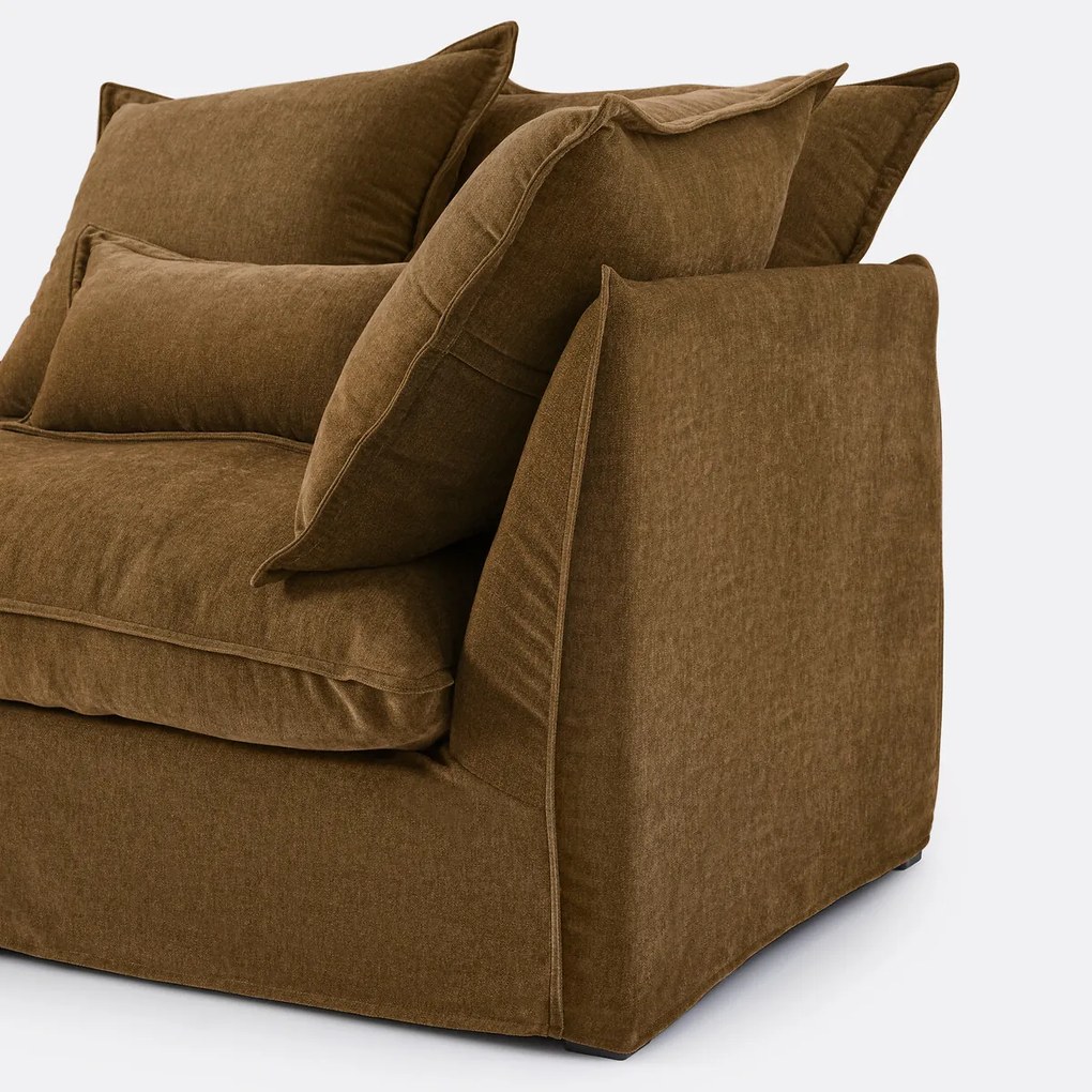 Longchair links, afneembare hoes, in gemêleerd polyester, ODNA
