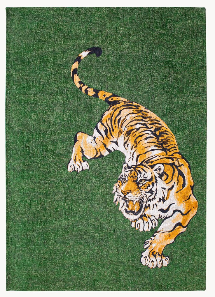 Wasbaar jacquard in- & outdoor vloerkleed Tiger